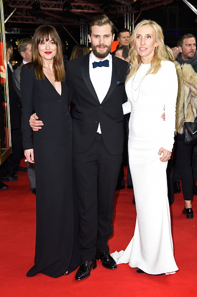 (Dakota Johnson, Jamie Dornan y Sam Taylor-Johnson, directora del filme)