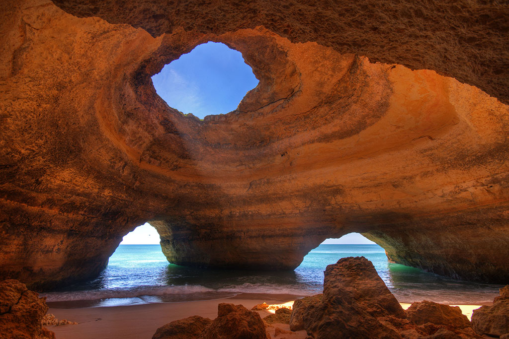 sea cave in Algarve, Portugal