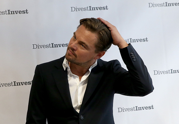 NEW YORK, NY - SEPTEMBER 22:  Actor Leonardo DiCaprio poses for a photo following a Divest-Invest new conference on September 22, 2015 in New York City. Leonardo DiCaprio joined leaders from the financial, faith and environmental spaces to announce major new divestment commitments and release a comprehensive data of assets divested to date. The group also announced commitments to also invest in clean energy alternatives. (Photo by Justin Sullivan/Getty Images)