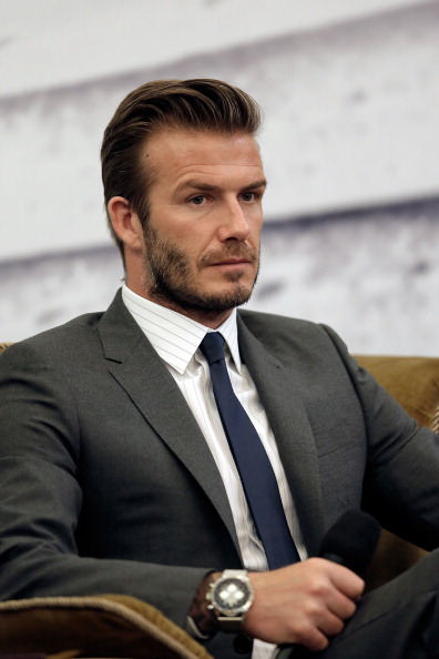 SHANGHAI, CHINA - JUNE 20: David Beckham attends a press conference at Regal International East Asia Hotel on June 20, 2013 in Shanghai, China. (Photo by Lintao Zhang/Getty Images)