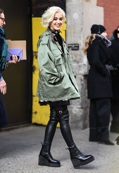 NEW YORK, NY - FEBRUARY 16: Katy Perry is seen outside the Marc Jacobs show during New York Fashion Week: Women's Fall/Winter 2017 on February 16, 2017 in New York City. (Photo by Daniel Zuchnik/GC Images)