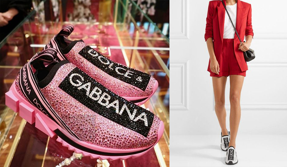 Los sneakers con cristales rosas de D&G son objeto deseo - EstiloDF