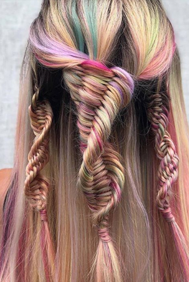 Los peinados más cool con trenzas de colores  EstiloDF