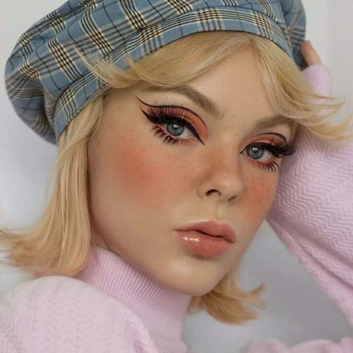 maquillaje años 60