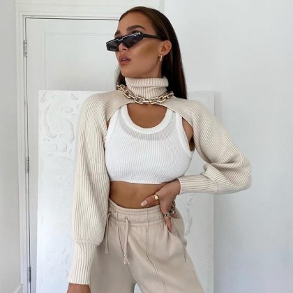 Turtlenecks crop top