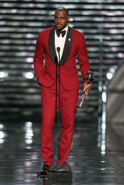 Lebron James Savannah red suit