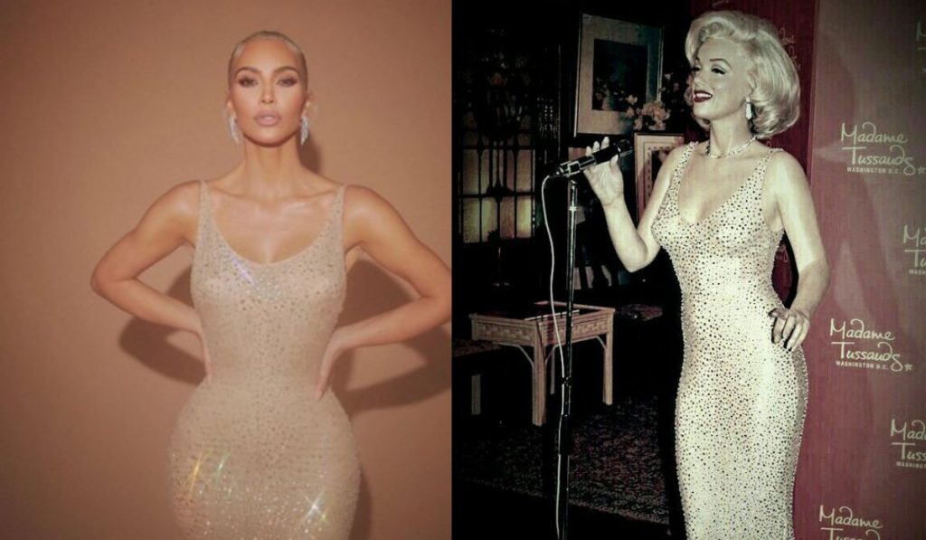 Kim Kardashian dañó el vestido de Marilyn Monroe